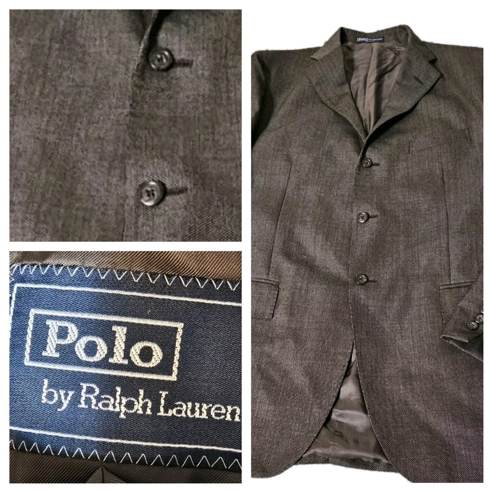 VTG POLO RALPH LAUREN‎ Wool Sport Coat Blazer 42 R vintage USA